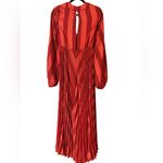 Alexis  Salomo V-neck Geo Striped Pleated Maxi Dress Photo 7