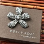 Silpada  Sterling Silver Textured Flower Pendant Slider Photo 0