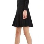 Topshop Black Ribbed Long Sleeve Swing Mini Dress 6 Photo 0