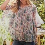 Sundance NWOT  Multicolor Floral Pintuck Blouse Small Photo 0