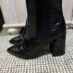 Steven By Steve Madden  Nico Black Croc-Patterned Ankle Booties Size 9.5 Photo 3