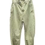 Zara paper bag waist green khaki 4 pants Photo 2