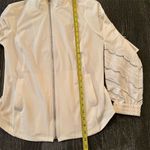 Chico's Women's White Lace Detail Full Zip Jacket with Front Pockets small Photo 6