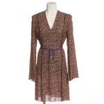 Nanushka Suki Rope Belted Graphic Animal Print Mini Dress Size L Photo 1