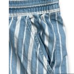 Aerie Women's Size XL Light Blue White Striped Drawstring Waist Boho Shorts Photo 3