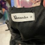 Cute sheer lined black mesh pom pom 3d textured swingy dress whimsigoth fairy Size M Photo 3