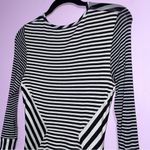 Diane Von Furstenberg DVF Haven Midi Dress Women S Wool Sheer Bodycon Office Geometric Stripe Career Photo 9