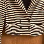 I Love H81 Blue and white stripe nautical style blazer woman’s size small Photo 1