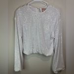 Show Me Your Mumu NWT SHOW ME YOUR MUMU Good Times Top in White Sequins Size S Photo 3