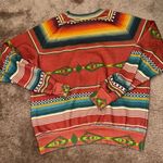 Aviator Nation Pink Striped Tulum Bolt Stitch Sweatshirt Photo 7