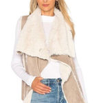 Cupcakes and Cashmere REVOLVE Faux Fur Arden Suede Vest Toffee CH301620 Tan Photo 0