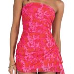 Amazon Pink/Red Floral Mini Dress Photo 0