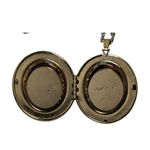 Vintage Avon Floral & Pearl Locket Necklace Cameo Violets Gold Tone Oval Pendant Photo 2