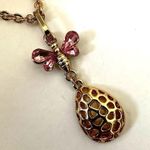 R.J. Graziano pink rhinestone bee and hive pendant necklace Gold Photo 10