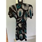 Heart Soul‎ Women's Black Peacock feather short sleeve above the knee Size Small Photo 4