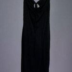 Blashe Black Bodycon Dress Spaghetti Straps Ribbed Semi Sheer Front Keyhole Sz L Size L Photo 1