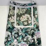 Miss Me NWT Green Tropical Floral Embroidered Skirt Side Slit Semi Sheer-Large Photo 6