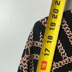 Kasper  open cardigan top with chain link metallic detailing in size large. EUC. Photo 7