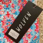 NEW Wolven Amalfi Flare Bell Bottoms Pants Size Small Red Pink Print Soft NWT Photo 2