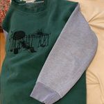 Urban Outfitters Blue and Green Renewal Spliced Sweatshirt Photo 4