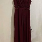 Sorella Vita  Burgundy Chiffon Maxi Dress Sz 12 NWT Photo 2