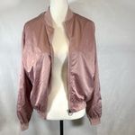Fabletics  pink satin breathable Eva reversible bomber active jacket size small Photo 5