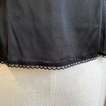 Hanes VTG 1980s Black Lace Camisole Whimsigoth Satin Slip Tank Size M Retro Y2K Goth Photo 5