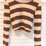 Zenana Long Sleeve Stripped Crop Top  Photo 0