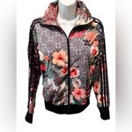 Adidas Originals Jardim Agharta Farm Firebird Floral Track Jacket Black Sz S Photo 1