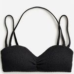 J.Crew NWT  Women's Plus 3X Black Scrunchie Sweetheart Bikini Top Adjustable Photo 0