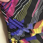 Women's Voir Voir Bright Multicolor Short Sleeve Drop Waist Round Neck Dress 12 Black Photo 3