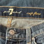 7 For All Mankind  Denim Women’s Size 27 Blue Crop Flare Jeans Made in the USA Photo 4