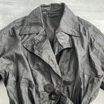 Vintage Weill Black Leather Look Trench Coat Size M Size M Photo 1