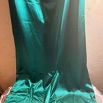 Emerald Green Teal Halter Dress evening prom wedding draped front back stretch M Size M Photo 13