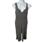 Torrid  Black White Stripe Rib Culotte Jumpsuit Belted Size 0 Photo 2