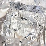 Nike Sportswear Metallic All Over Logo Print Windbreaker Jacket: Silver/White Photo 10