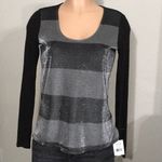 Three Dots  metallic top. Perfect holiday top.NWOT Photo 2