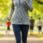 Columbia Sportswear Quarter Zip Womens Large Heathered Grey Long Sleeve Athletic Gray Size undefined Photo 0