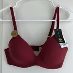 Wacoal How Perfect Wire Free Medium Coverage T-Shirt Bra 32C Cordovan Burgundy Photo 2