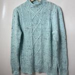 Talbots Sweater Roll Neck Collar Chunky Knit Fisherman Cable Irish Green SP Photo 0