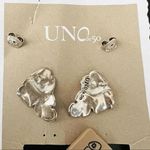 UNO de 50 Wild Bush Bezel Set Crystal‎ Leaf Stud Earrings, Silver/Pink, NWT Pink Photo 5