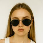 Warner Black Aviator Sunglasses Metal Frame Unisex Dark Tint Lenses Photo 0