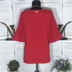 Michael Kors Modal Casual Tunic Blouse Bell Sleeves Side Slits Red sz L Photo 9