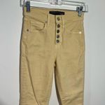 Veronica Beard New Maera High Rise Skinny Jeans In Mustard Size 24/00 Button Fly Photo 2