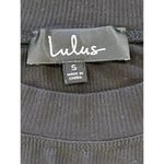 Lulus  Mercurio Black‎ Loose Ribbed Drop Shoulder Long Sleeve Top Size S Photo 9