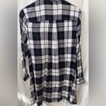 Old Navy Women’s Black/White Plaid Long Sleeve Button Cuff Shirt Dress Size L Photo 2