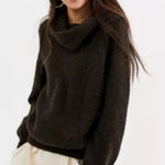 Free People  Echo Beach Pullover Sweater Majestic Oak Heathered Brown Size Small Photo 0