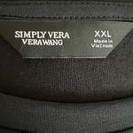 Vera Wang NWT$30 Simply Vera  Soft Cotton Tie Front Short Sleeve Tee 2XL Black Photo 5