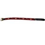 Vintage John Meyer Quirky Moose Embroidered Women's Belt Red Photo 1