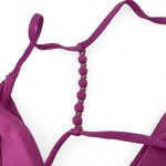 Aerie One Piece Swimsuit Pink Beaded Accent Straps T Strap Bathing Suit Med Photo 5